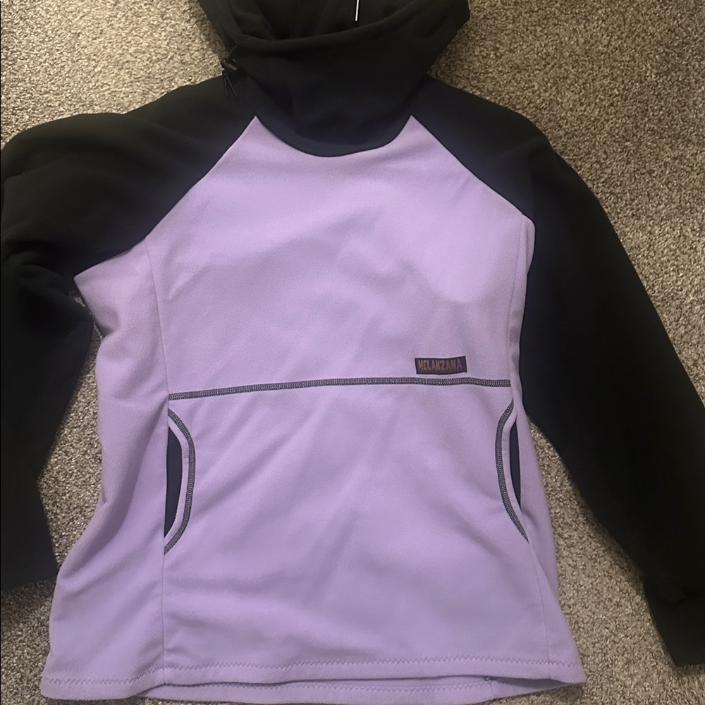 Melanzana Wind Pro Hoodie- Black and Lilac